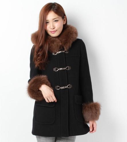 JUSGLITTY 断ち切れ ポケ ファーコート 