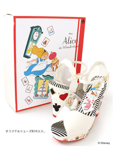 ●Disney Alice in Wonderland●Playing card suits wedges