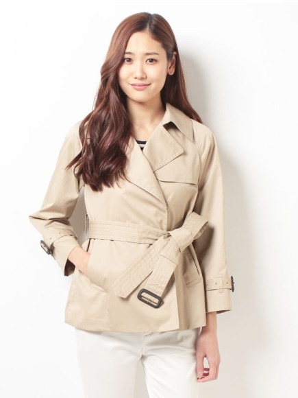 MACPHEE コットンツイルショートトレンチコート | Trend Fashion Net  