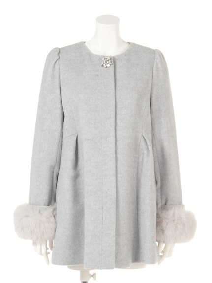 リランドチュール タックAラインコート ライトグレー 