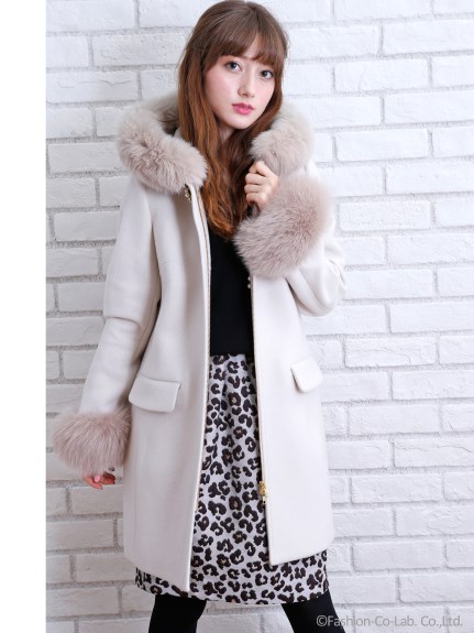 Apuweiser-riche/フードファー付5WAYコート/モカ （Apuweiser-riche  