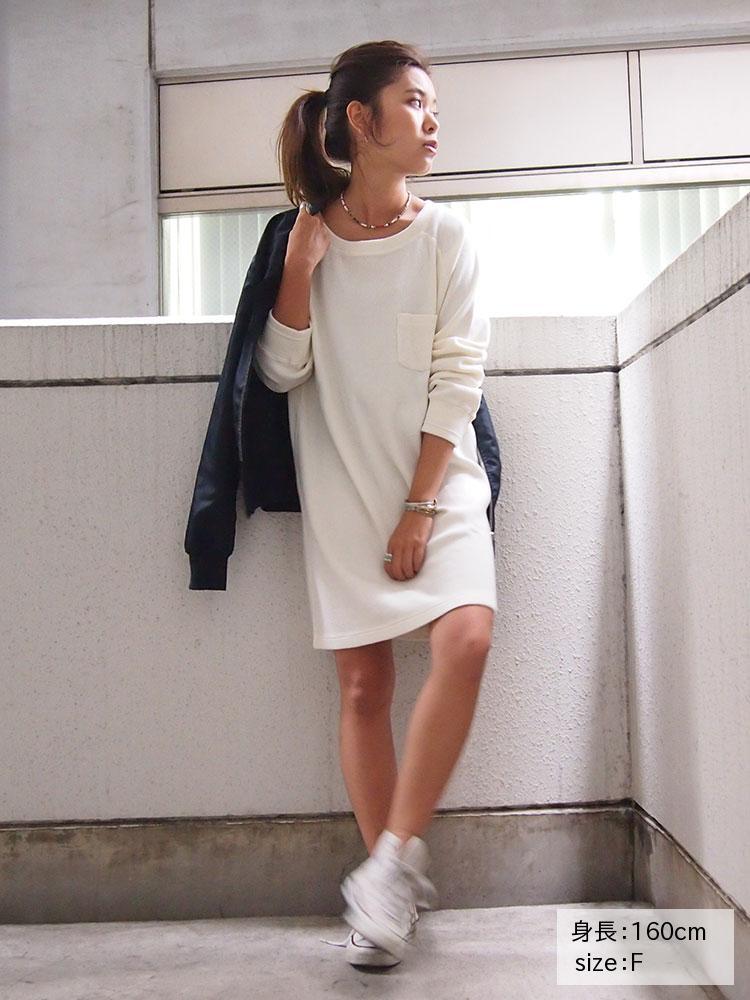 Ungrid ワッフルロングスリーブワンピ2