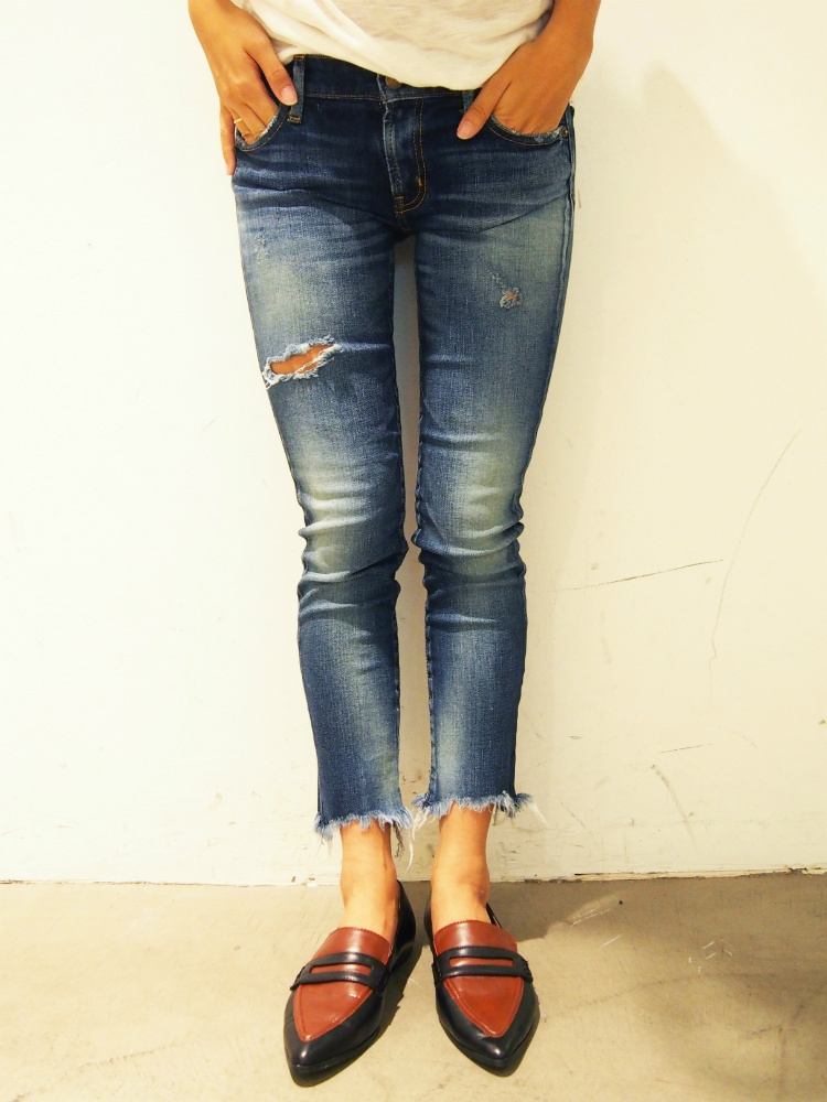 フレイドヘムストスリ インディゴフレイドヘムストスリ ungrid アン  